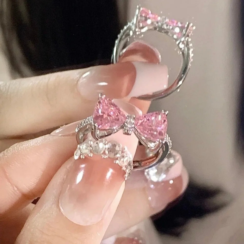 Fashion Adjustable Bow Ring Jewelry